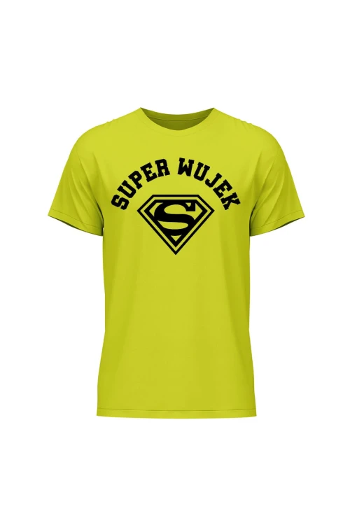 Koszulka męska Super wujek - limonka