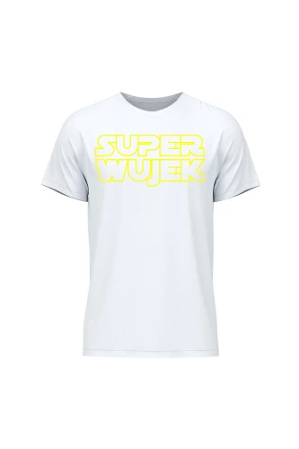 Koszulka męska Super wujek żółty napis