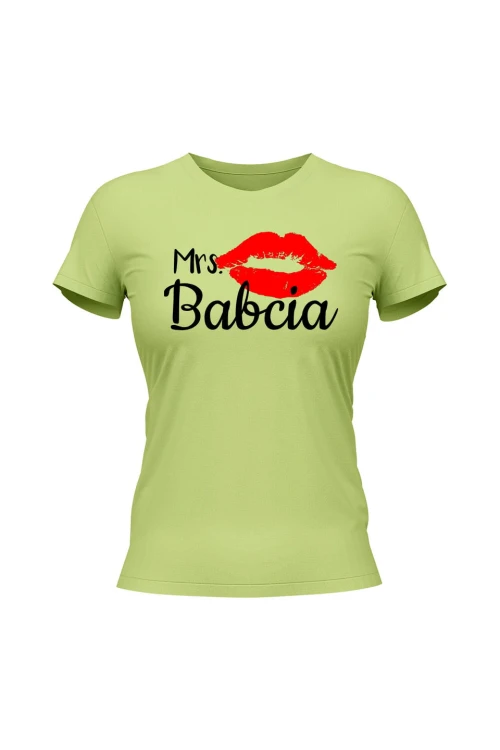 Koszulka damska Mrs babcia - limonka