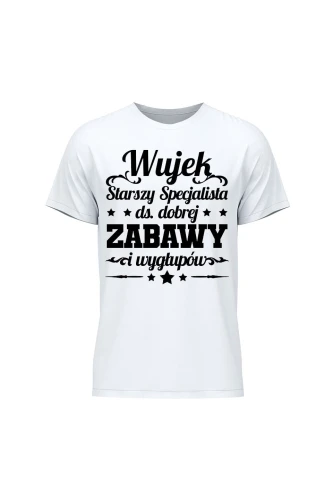 Koszulka męska Wujek starszy specjalista ds dobrej zabawy i wygłupów