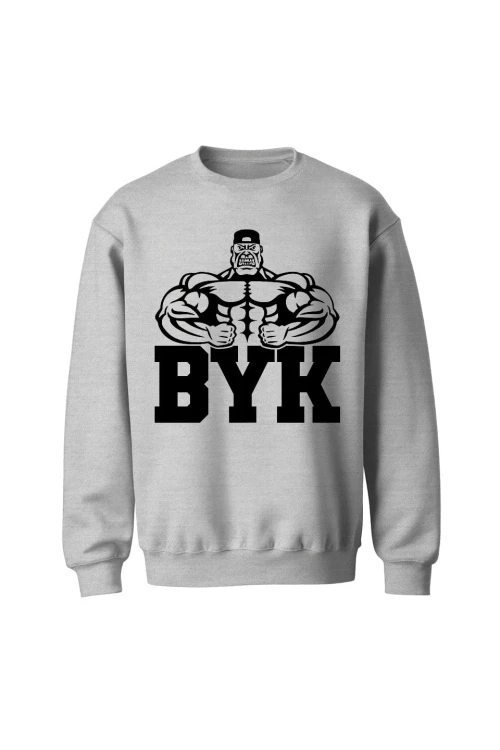 Bluza bez kaptura Byk - szara