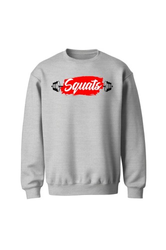 Bluza bez kaptura Squats - szara