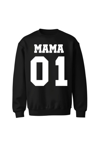 Bluza bez kaptura Mama 01 - czarna