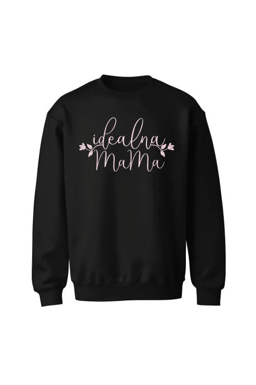 Bluza bez kaptura Idealna mama - czarna