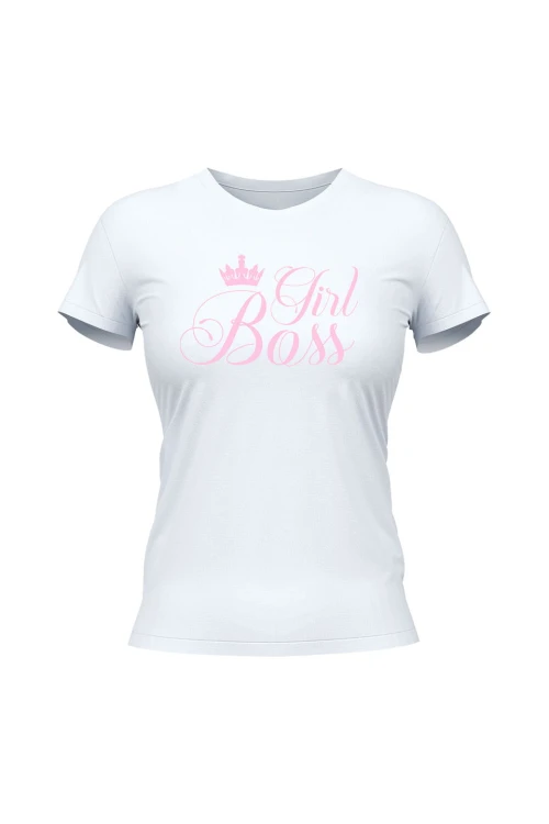 Koszulka damska Girl Boss - biała