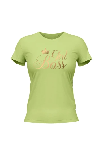 Koszulka damska Girl Boss złoty nadruk