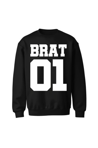 Bluza bez kaptura Brat 01 - czarna