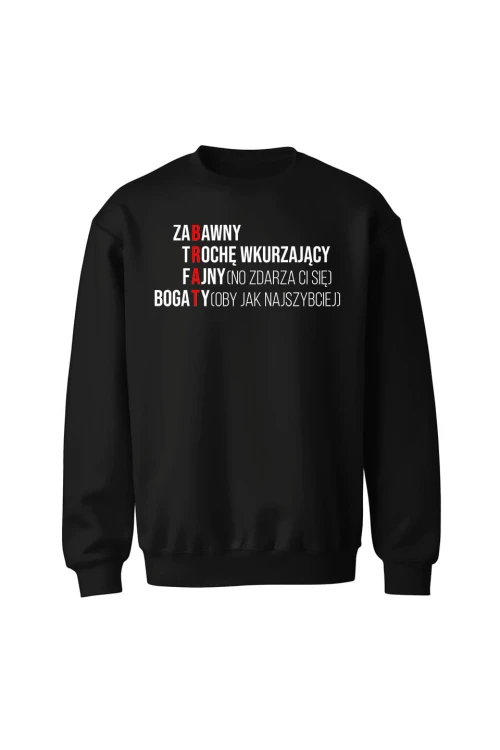 Bluza bez kaptura Brat cechy krzyżówka - czarna