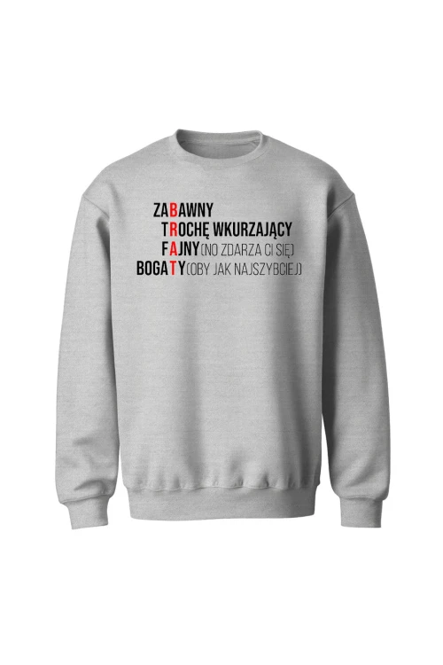 Bluza bez kaptura Brat cechy krzyżówka - szara