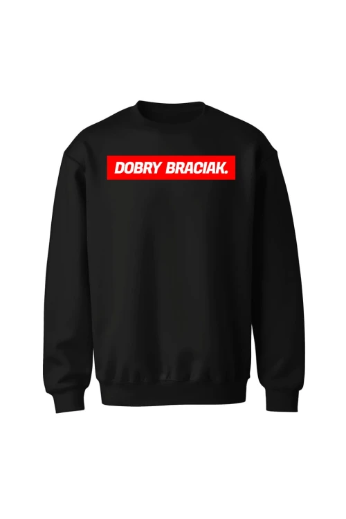 Bluza bez kaptura Dobry braciak - czarna