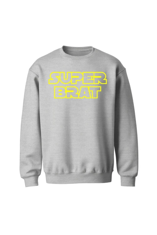 Bluza bez kaptura Super brat - szara