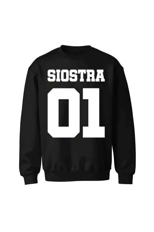 Bluza bez kaptura Siostra 01 - czarna