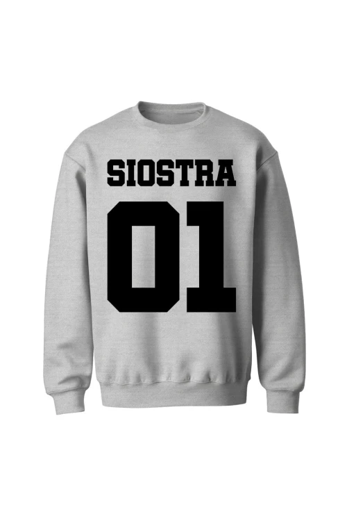 Bluza bez kaptura Siostra 01 - szara