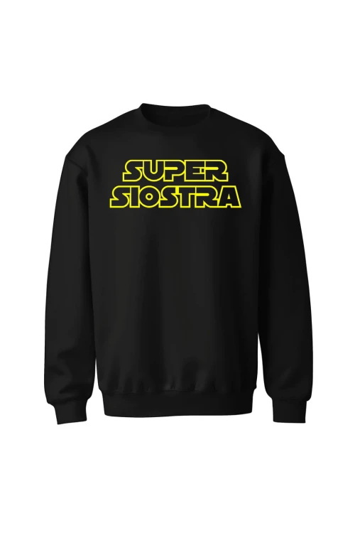 Bluza bez kaptura Super siostra - czarna