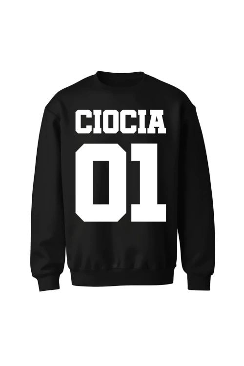 Bluza bez kaptura Ciocia 01 - czarna