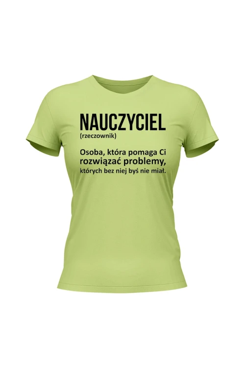 Koszulka damska Nauczyciel rzeczownik - limonka