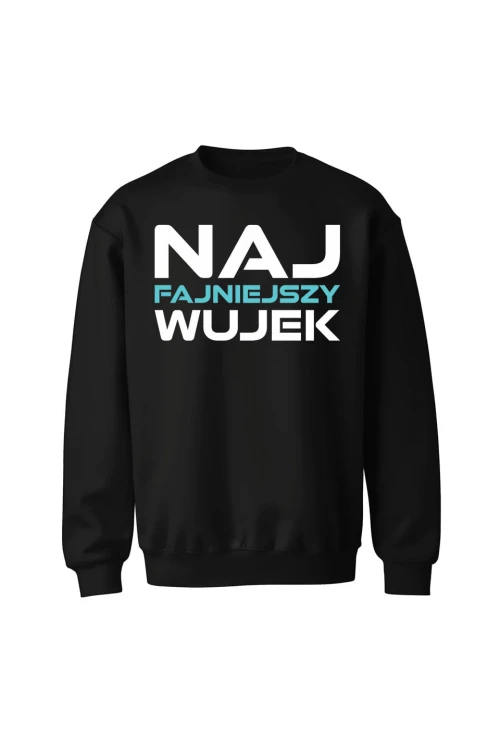 Bluza bez kaptura Naj fajniejszy wujek - czarna