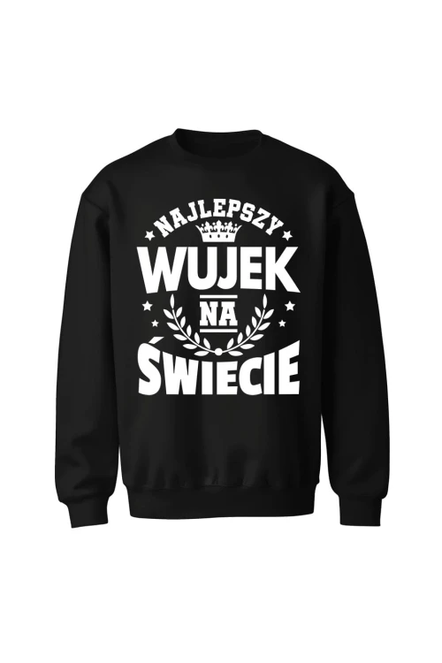 Bluza bez kaptura Najlepszy wujek na świecie - czarna