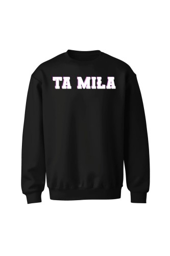 Bluza bez kaptura Ta Miła - czarna