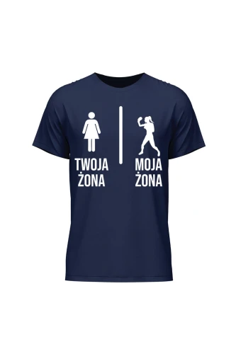 Koszulka męska Twoja żona vs Moja żona boks