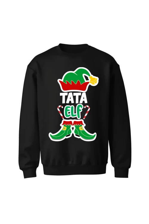 Bluza bez kaptura Tata elf - czarna