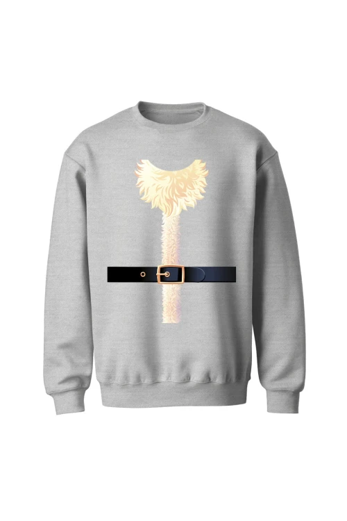 Bluza bez kaptura Strój Mikołaja - szara