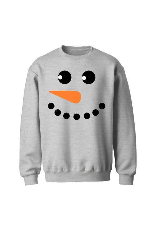 Bluza bez kaptura Z bałwanem - szara