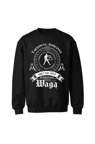 Bluza bez kaptura Nikt nie jest doskonały jestem Wagą - czarna