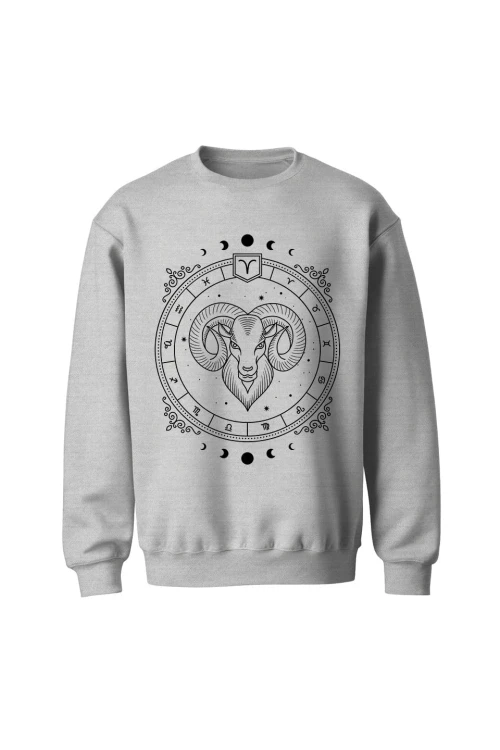 Bluza bez kaptura Baran - szara
