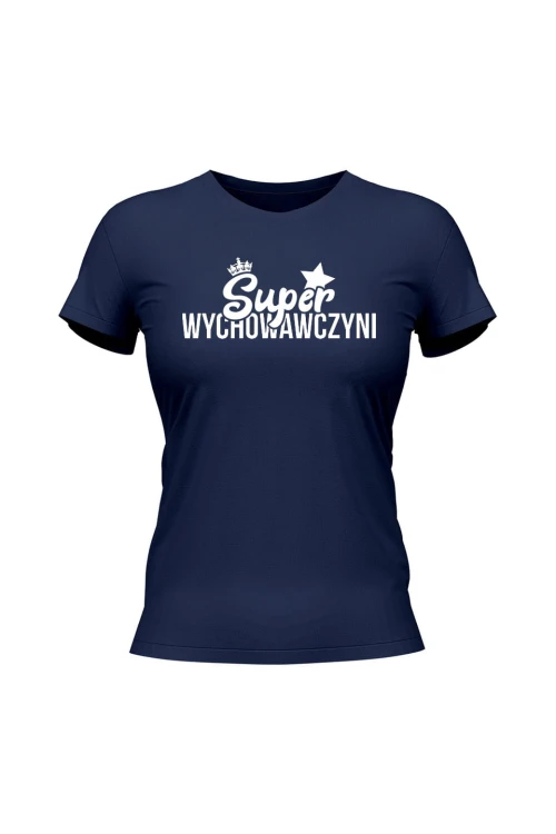 Koszulka damska Super wychowawczyni - granatowa