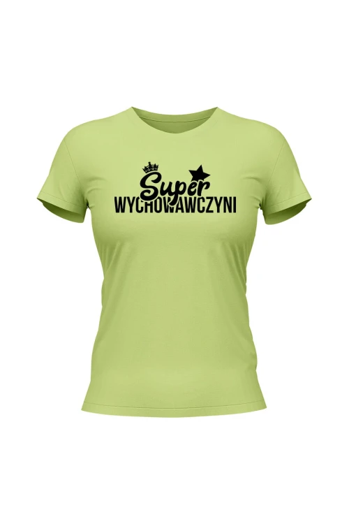 Koszulka damska Super wychowawczyni - limonka