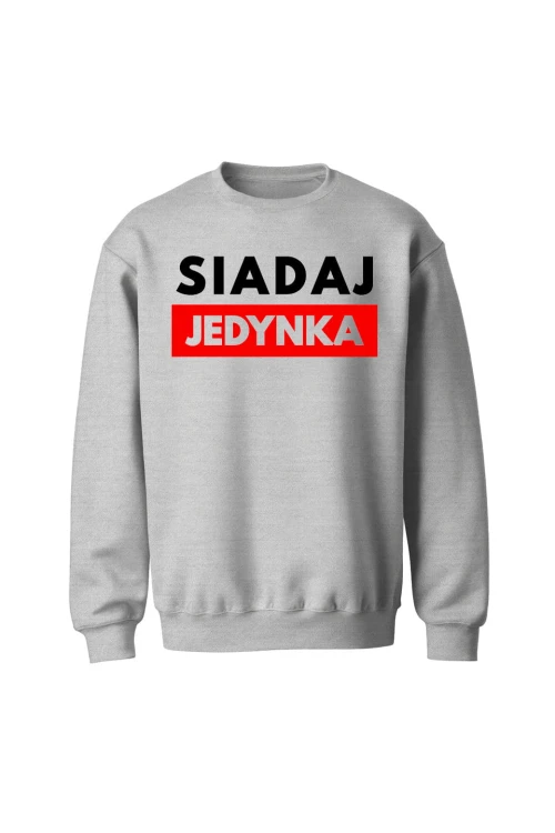 Bluza bez kaptura Siadaj jedynka - szara