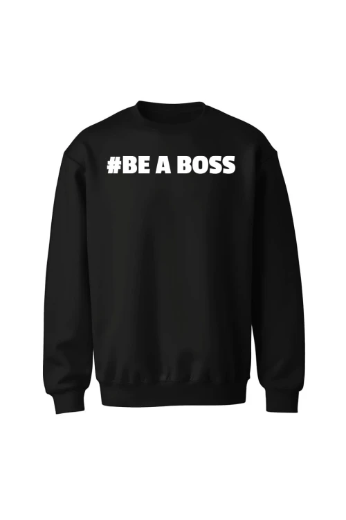 Bluza bez kaptura Be a boss - czarna