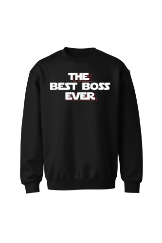 Bluza bez kaptura The best boss ever - czarna