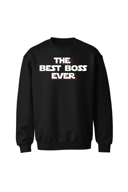 Bluza bez kaptura The best boss ever - czarna