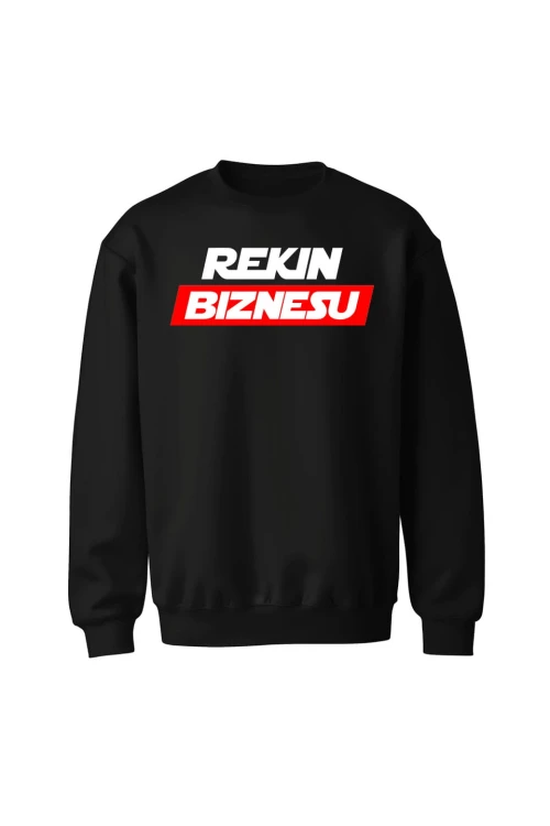 Bluza bez kaptura Rekin biznesu - czarna