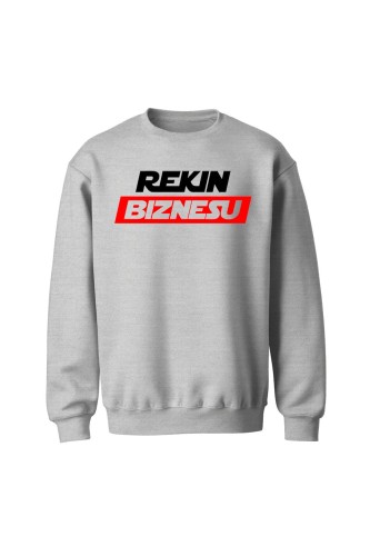 Bluza bez kaptura Rekin biznesu - szara