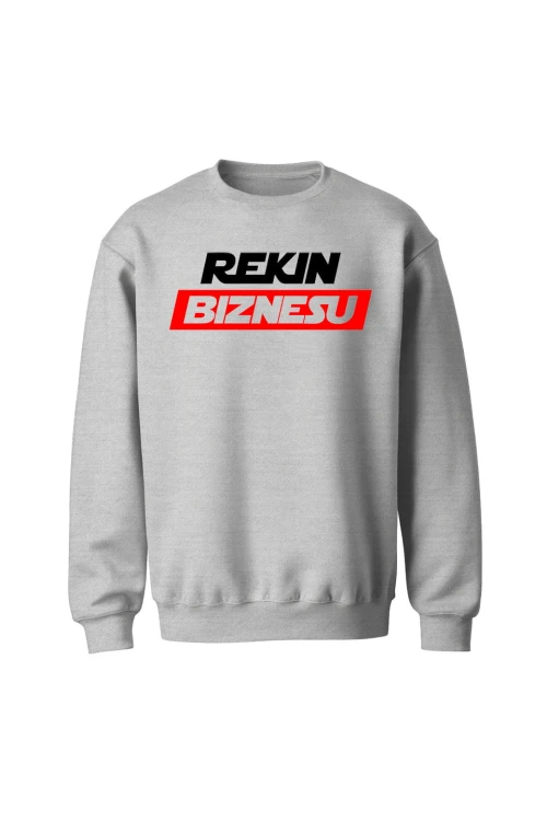Bluza bez kaptura Rekin biznesu - szara