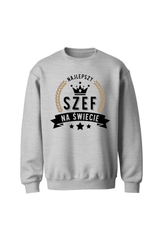 Bluza bez kaptura Najlepszy szef na świecie - szara