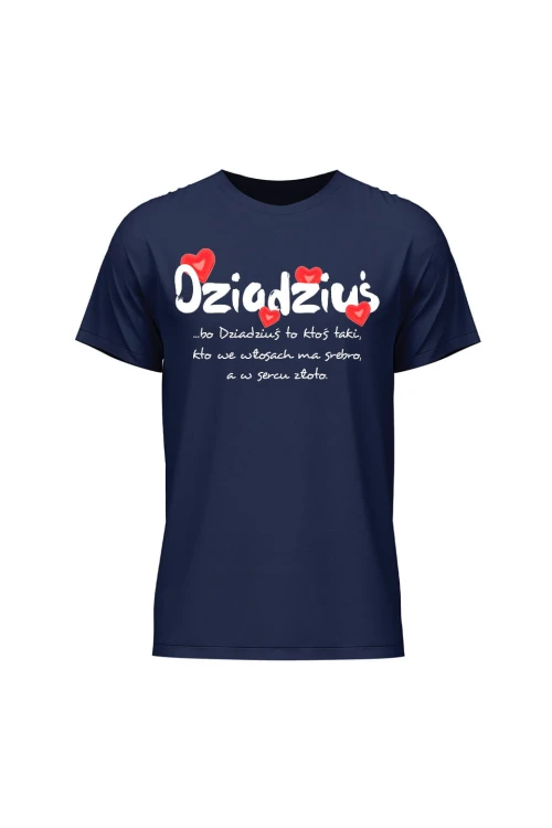 Koszulka męska Dziadziuś - granatowa