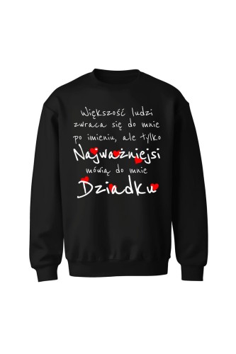 Bluza bez kaptura Większość ludzi zwraca się do mnie po imieniu - czarna