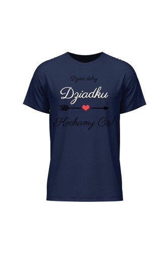 Koszulka męska Dzień dobry dziadku kochamy cię - granatowa
