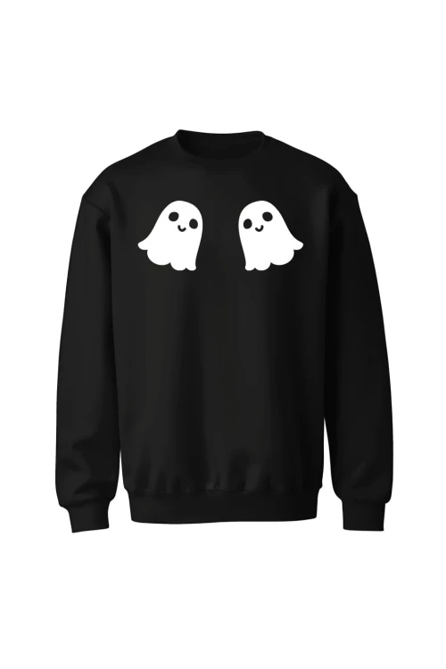 Bluza bez kaptura Dwa duszki - czarna