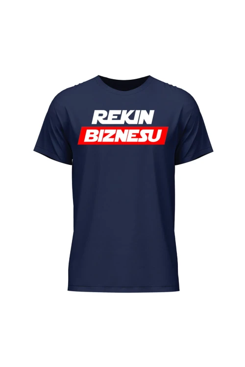 Koszulka męska Rekin biznesu - granatowa