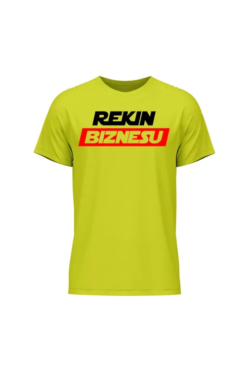 Koszulka męska Rekin biznesu - limonka
