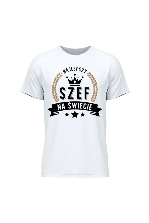 Koszulka męska Najlepszy szef na świecie - biała