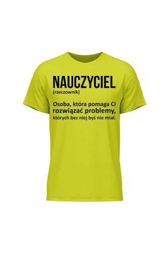 Koszulka męska Nauczyciel rzeczownik - limonka