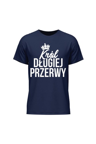 Koszulka męska Król długiej przerwy - granatowa