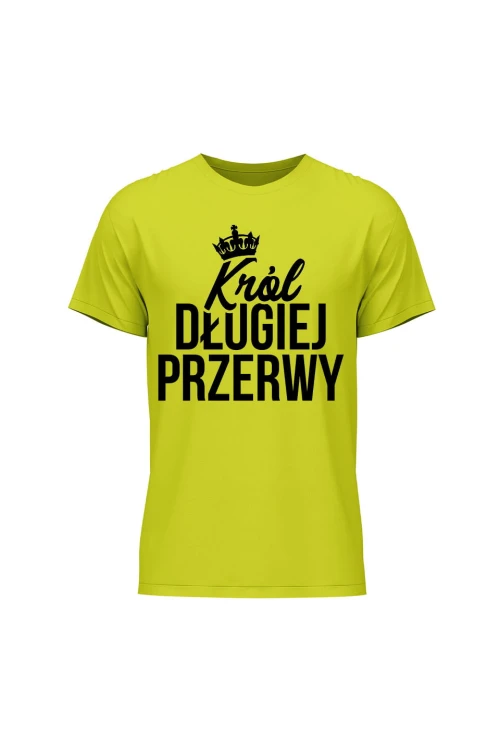 Koszulka męska Król długiej przerwy - limonka