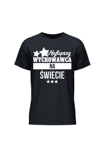 Koszulka męska Najlepszy wychowawca na świecie - czarna